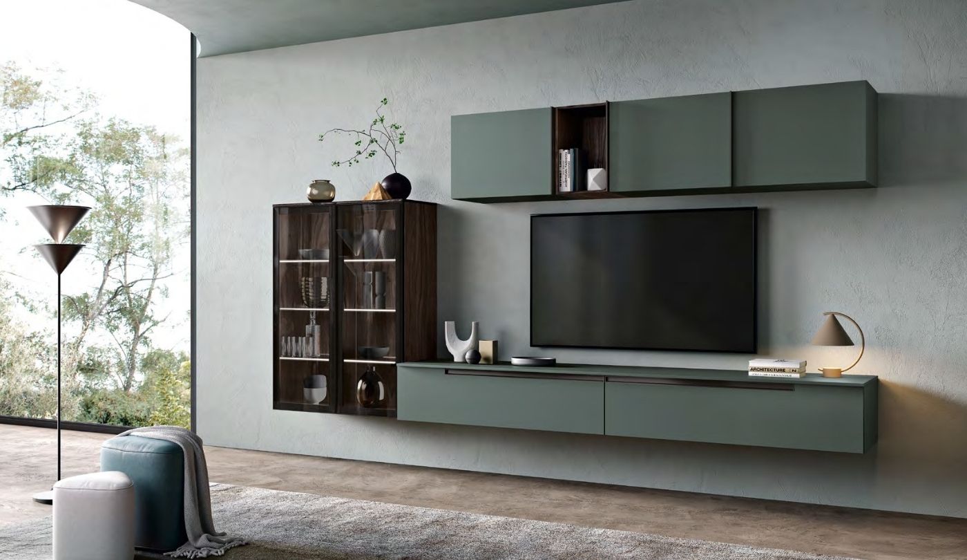 Parete Attrezzata Moderna - Collezione SKY Day - Gruppo Split - SK103